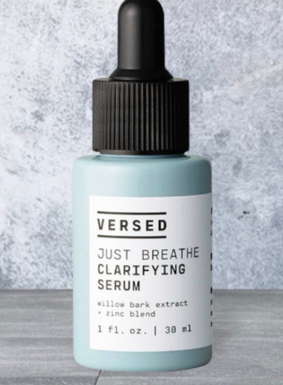 Versed Just Breathe Clarifying Serum 1 oz Vegan Acne Treatment NIB